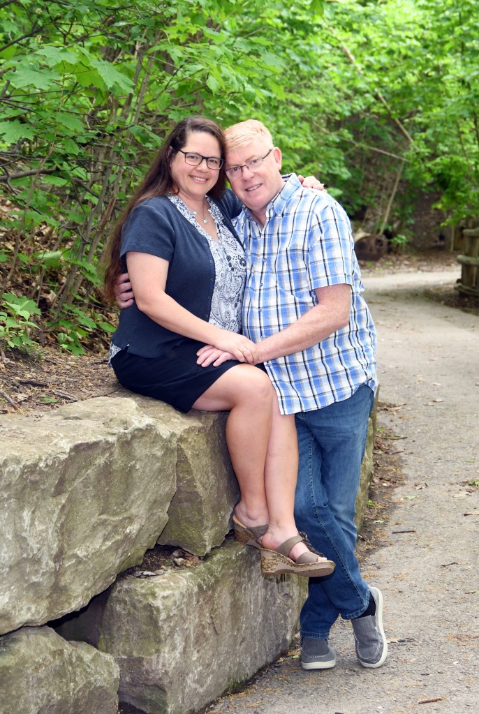 Beautiful engagement photo session at The Civic Garden Complex in London Ontario.