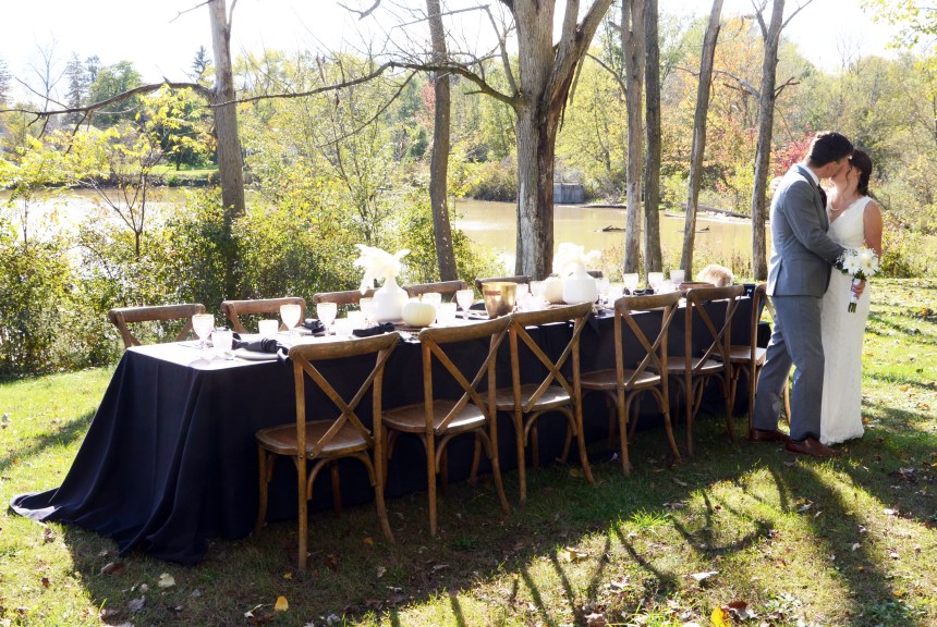 Dinner by the river wedding photo by Columbia Photos of London Ontario