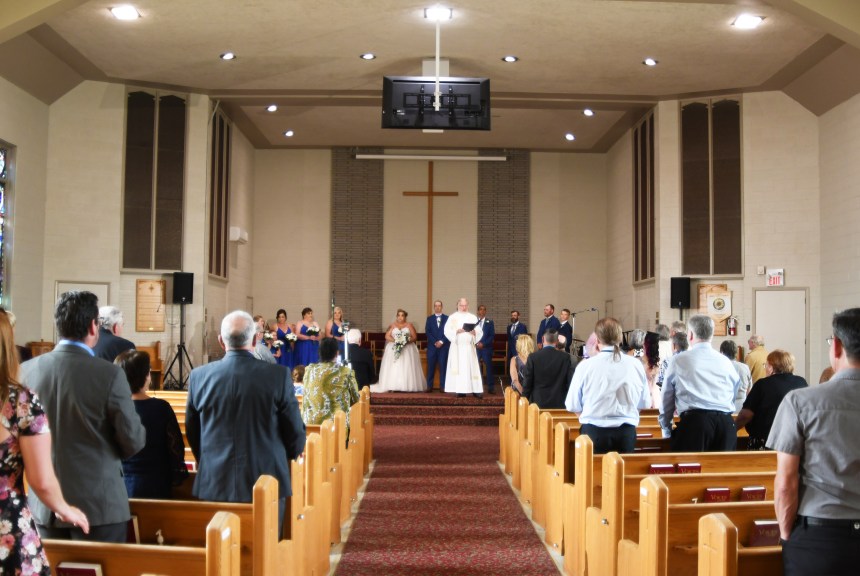 Wedding photo at the Civic Garden Complex by Columbia Photos of London Ontario