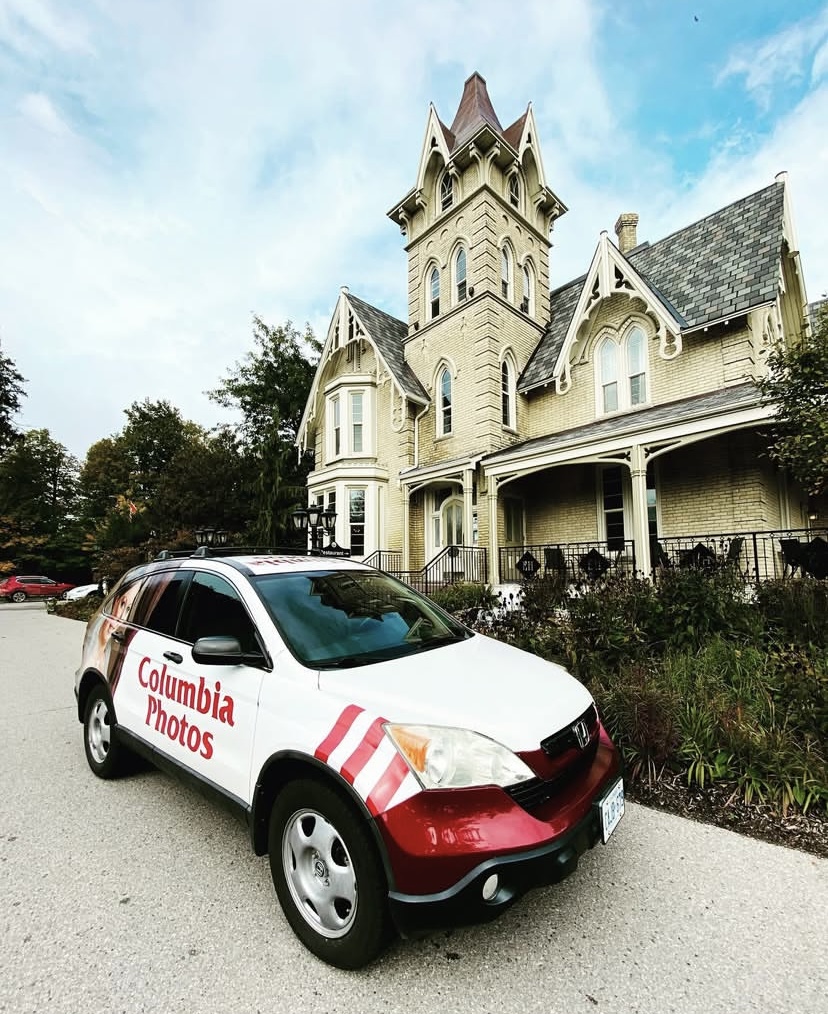 Columbia Photos' truck at Elm Hurst Inn